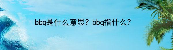 bbq是什么意思? bbq指什么? 