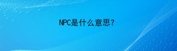 NPC是什么意思?