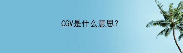 CGV是什么意思?