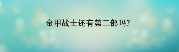 金甲战士还有第二部吗？