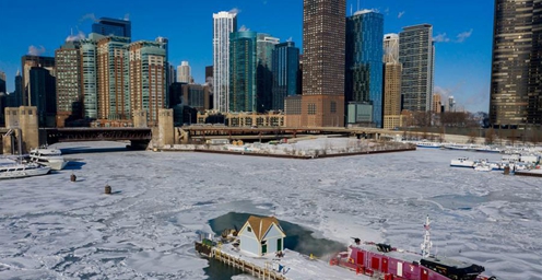 极地漩涡来袭 美国芝加哥迎25年来最低气温
